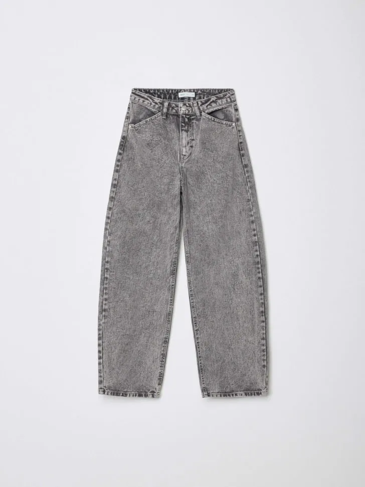 Укороченные джинсы SLOUCHY, серый, арт. 15237