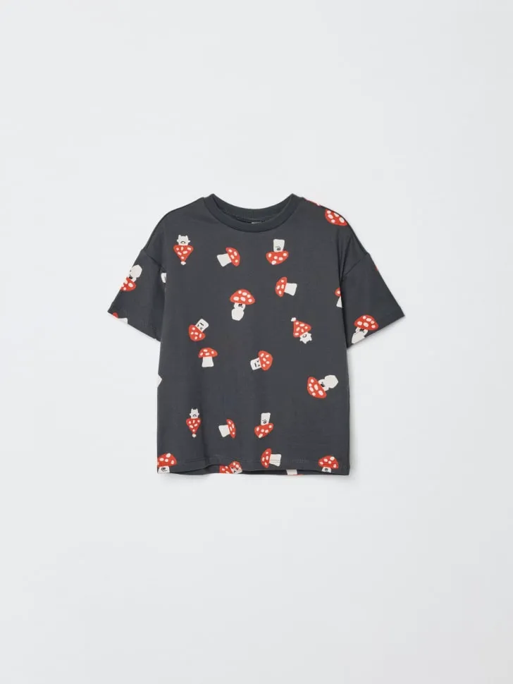 Футболка с принтом, серый, арт. 15241