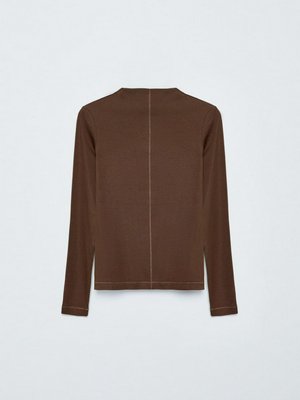 Лонгслив из тенсела с добавлением шерсти, арт. 15248