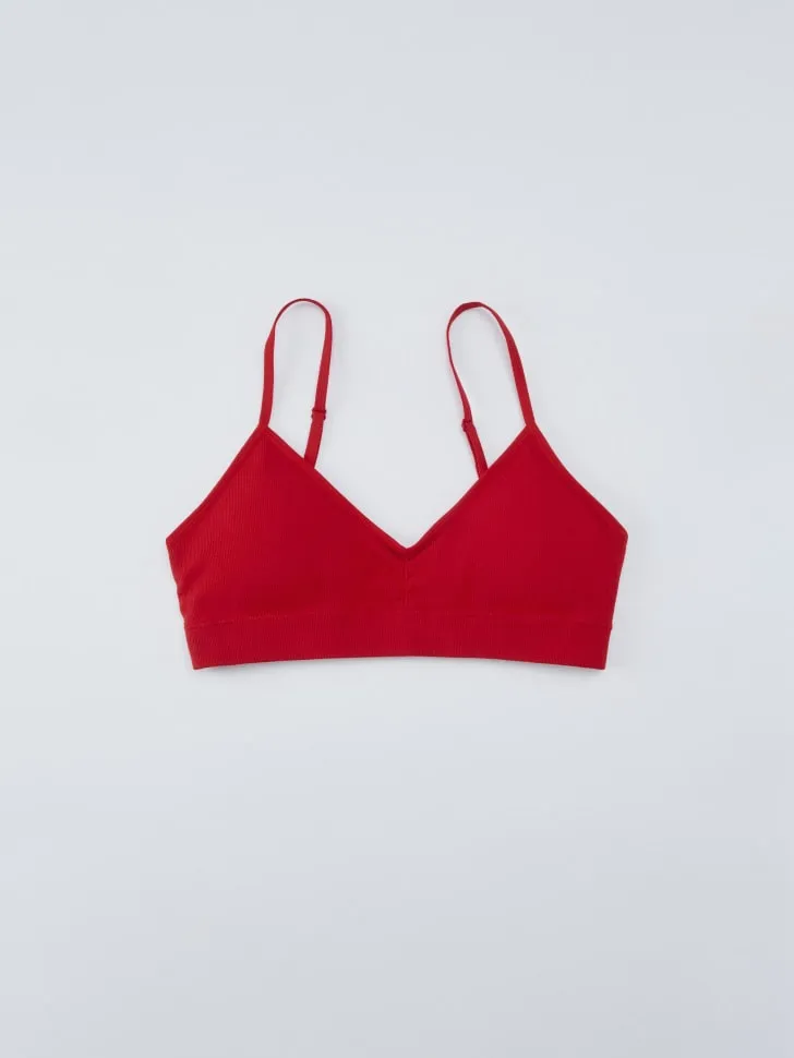 Бесшовный бюстгальтер-топ, красный, арт. 15250