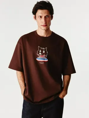 Футболка Oversize fit с принтом, арт. 15252