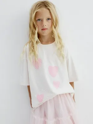 Футболка с принтом для девочек, арт. 15257