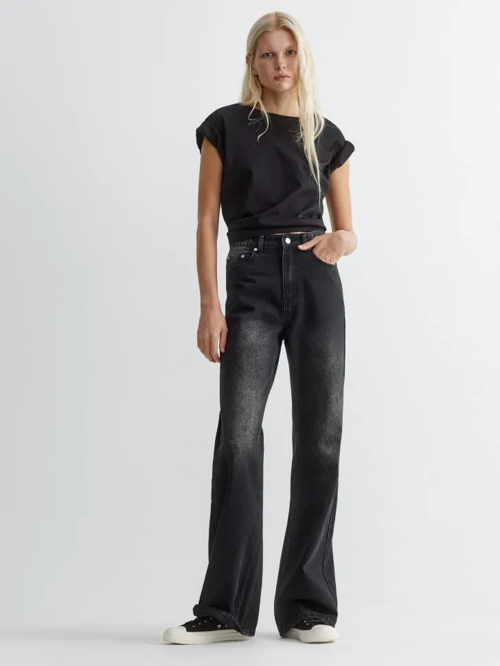 Джинсы WIDE LEG TALL, черный, арт. 15258