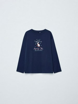 Домашний лонгслив оверсайз с принтом и вышивкой, арт. 15260