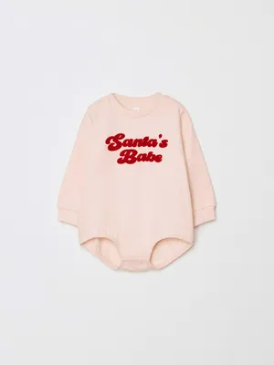 Свитшот-боди с новогодним принтом для малышей, арт. 15262