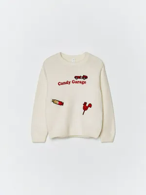 Вязаный джемпер с вышивкой, арт. 15264