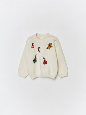 Новогодний джемпер с вышивкой для малышей, арт. 15265