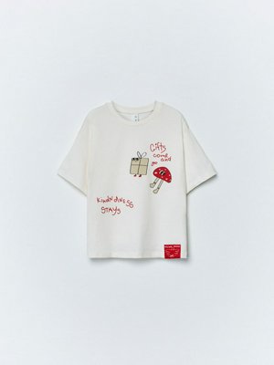 Футболка оверсайз с новогодним принтом, арт. 15275