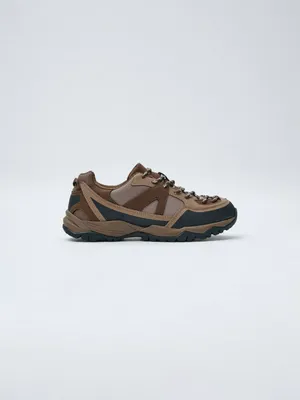 Кроссовки из нубука и текстиля, арт. 15286