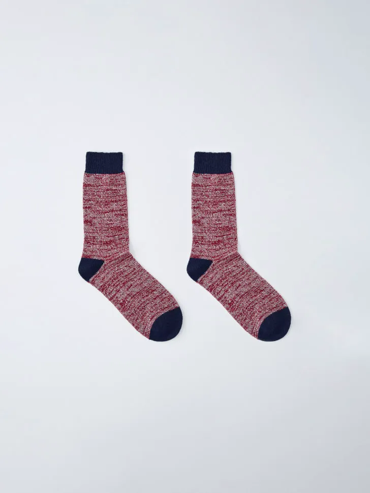 Длинные вязаные носки из смесовой шерсти, разноцветный, арт. 15347