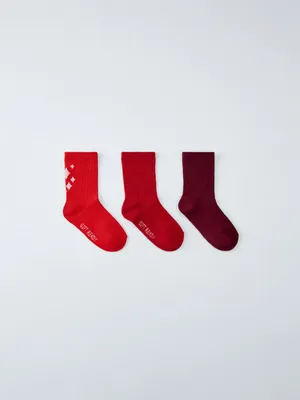 Набор из 3 пар новогодних детских носков, арт. 15380