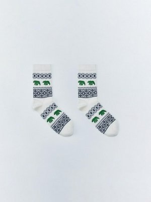 Длинные вязаные носки новогодние, белый, синий, зеленый, арт. n/a