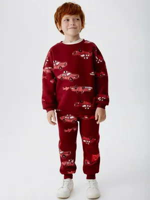 Джоггеры с новогодним принтом, арт. 15387