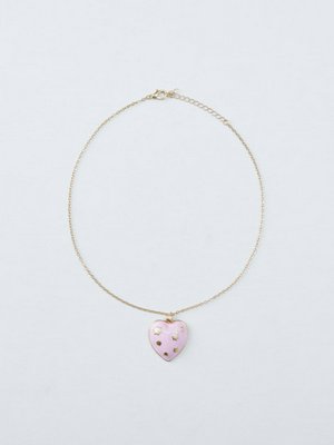 Цепочка с подвеской, розовый, золотой, арт. art001