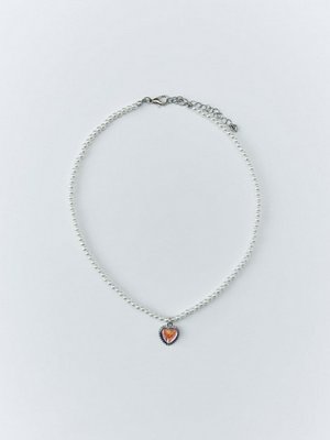 Цепочка с подвеской для девочек, жемчужный, оранжевый, арт. 12345