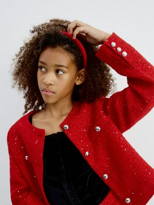 Бархатный ободок, красный, арт. art001