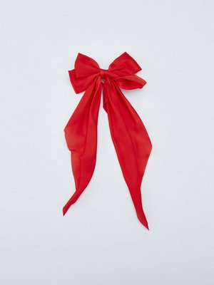 Заколка с бантом, красный, арт. 15413