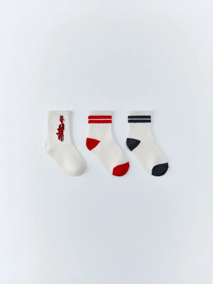 Набор из 3 пар новогодних носков, разноцветный, арт. 15417