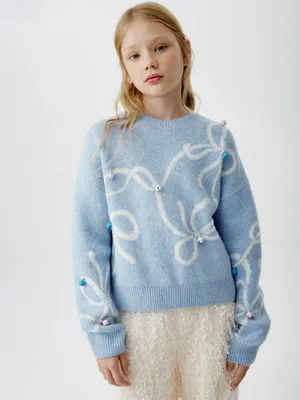 Вязаный джемпер с колокольчиками, арт. 15425