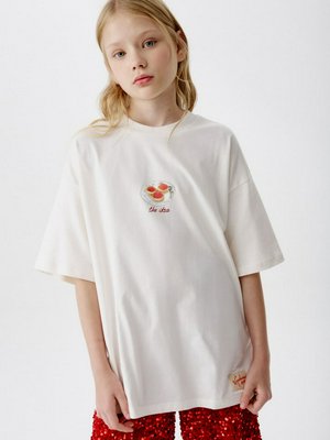 Футболка оверсайз для девочек SELA x Мосфильм, молочный, арт. 15435