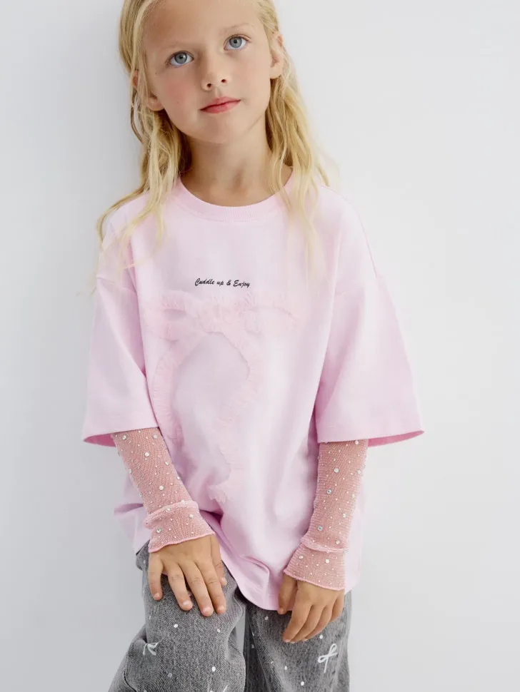 Митенки со стразами для девочек, арт. 15438