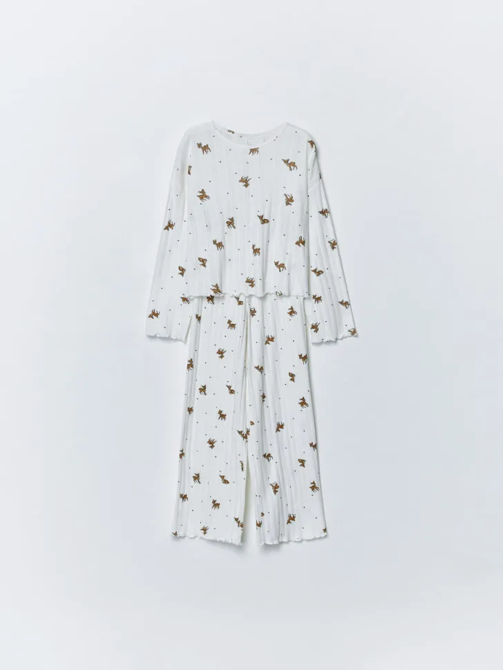 Пижама с принтом для девочек, арт. 15444