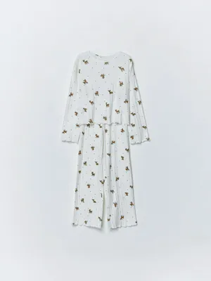 Пижама с принтом для девочек, арт. 15444