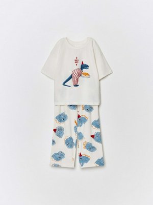 Пижама с новогодним принтом для мальчиков, цветной, арт. 15446