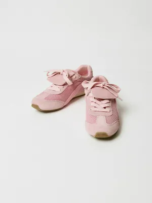 Комбинированные кеды с удлиненным язычком, розовый, арт. n/a