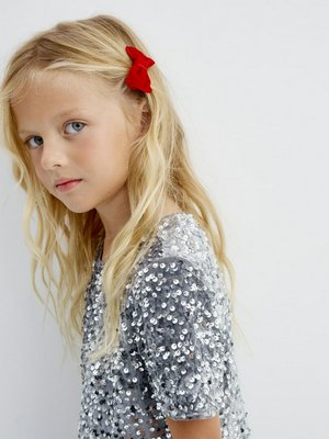 Набор заколок с бантиками, красный, арт. n/a