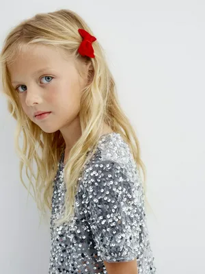 Набор заколок с бантиками, красный, арт. n/a