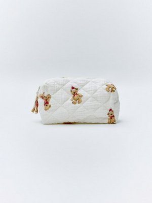 Косметичка с новогодним принтом детская, белый, арт. 0000