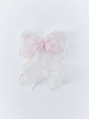 Заколка с бантом, розовый, арт. 15463