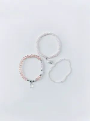 Набор браслетов для девочек, розовый, арт. 15476