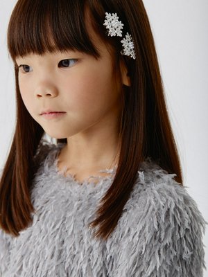 Набор заколок снежинок, серебристый, арт. art23snow