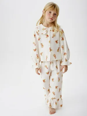 Пижама с рубашкой и брюками из муслина, арт. 15497