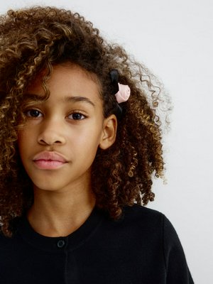 Набор заколок с бантиками, черный, розовый, арт. art007