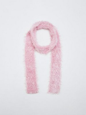 Пушистый шарф, розовый, арт. 15504