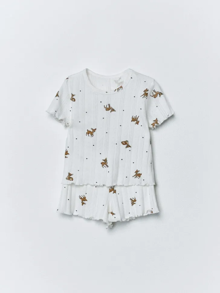 Пижама для девочек с принтом, арт. 15509