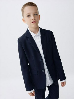 Школьный пиджак Slim fit из фактурной ткани для мальчиков, арт. 1552