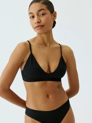 Бесшовный бюстгальтер-топ, черный, арт. art12345