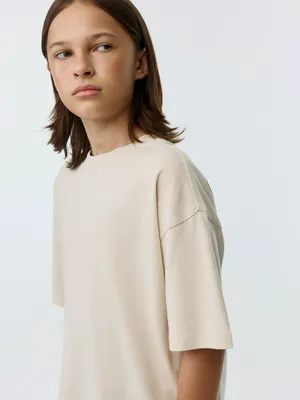 Набор из 2 базовых футболок детских, бежевый, арт. 15533