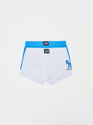 Набор из 2 трусов-боксеров для мальчиков, синий, серый, арт. 15539