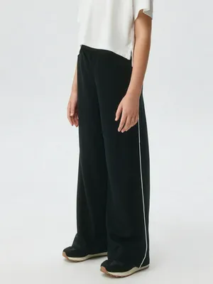 Широкие брюки с лампасами для девочек, арт. 1554