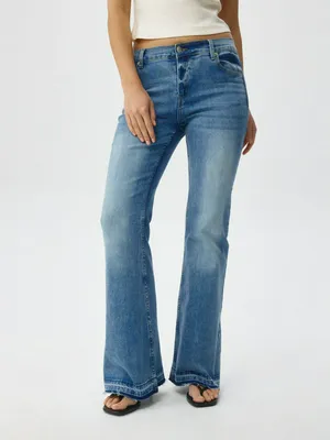 Джинсы FLARED с необработанным краем, не указан, арт. 1555