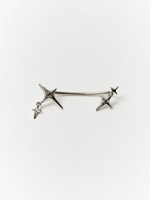 Кафф со стразами, серебристый, арт. kff001