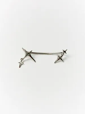 Кафф со стразами, серебристый, арт. kff001