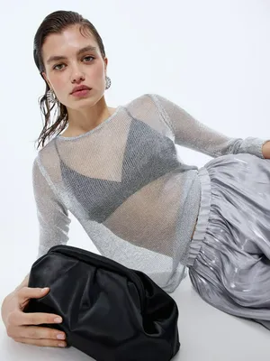 Джемпер с эффектом металлик, арт. 15605