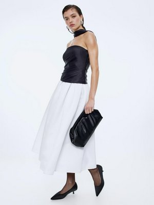 Пышная миди юбка, белый, арт. 15613