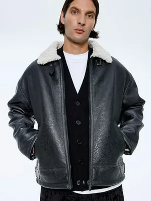 Дубленка из искусственной кожи и меха, арт. 15616